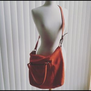 Kate Spade Orange LARGE Leather Messenger Bag